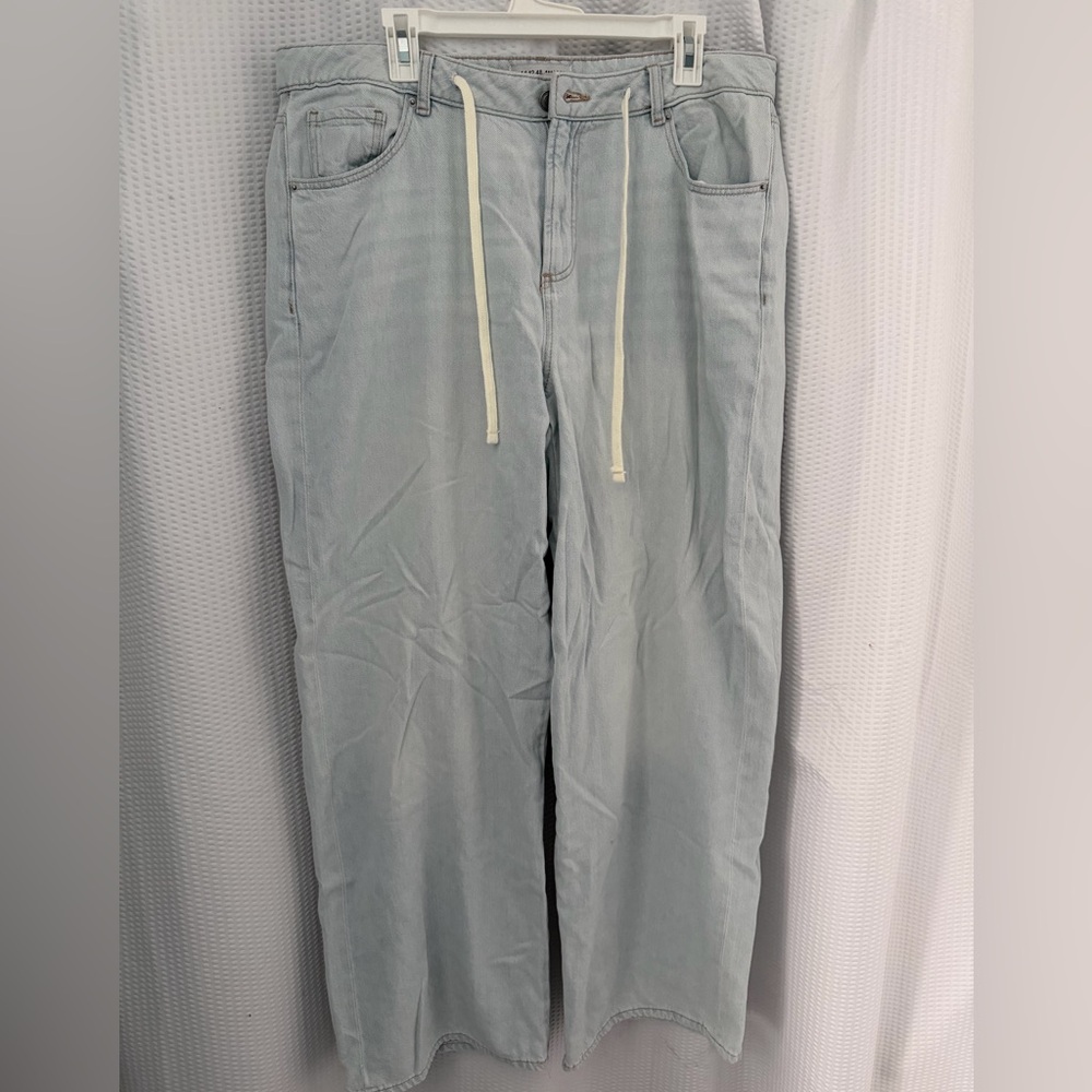 Light Blue Drawstring Jeans